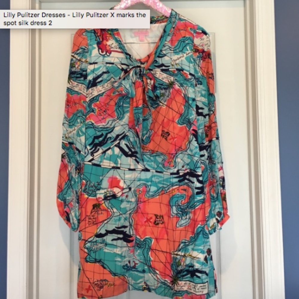 Lilly Pulitzer X Marks the Spot Silk Dress